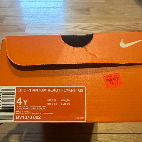 Nike Epic Phantom React Flyknit GS 4Y - Picture 3 of 5